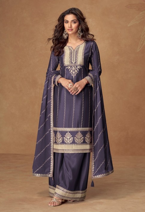 Midnight Majesty in Deep Violet Suit 